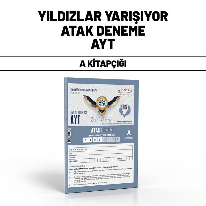 YILDIZLAR YKS AYT ATAK DENEME SINAVI 1-A - 25-26